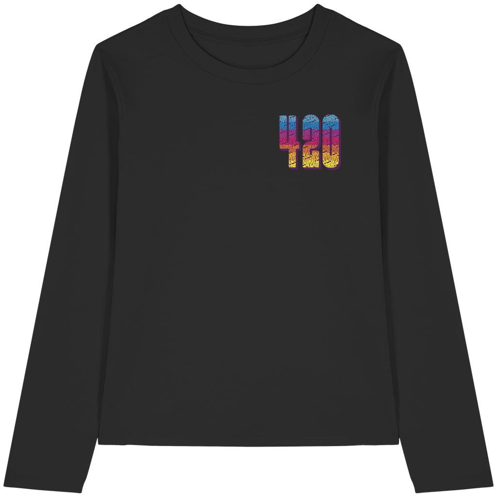 420 Regenbogen Lettering - Womens Organic Longsleeve T-Shirt
