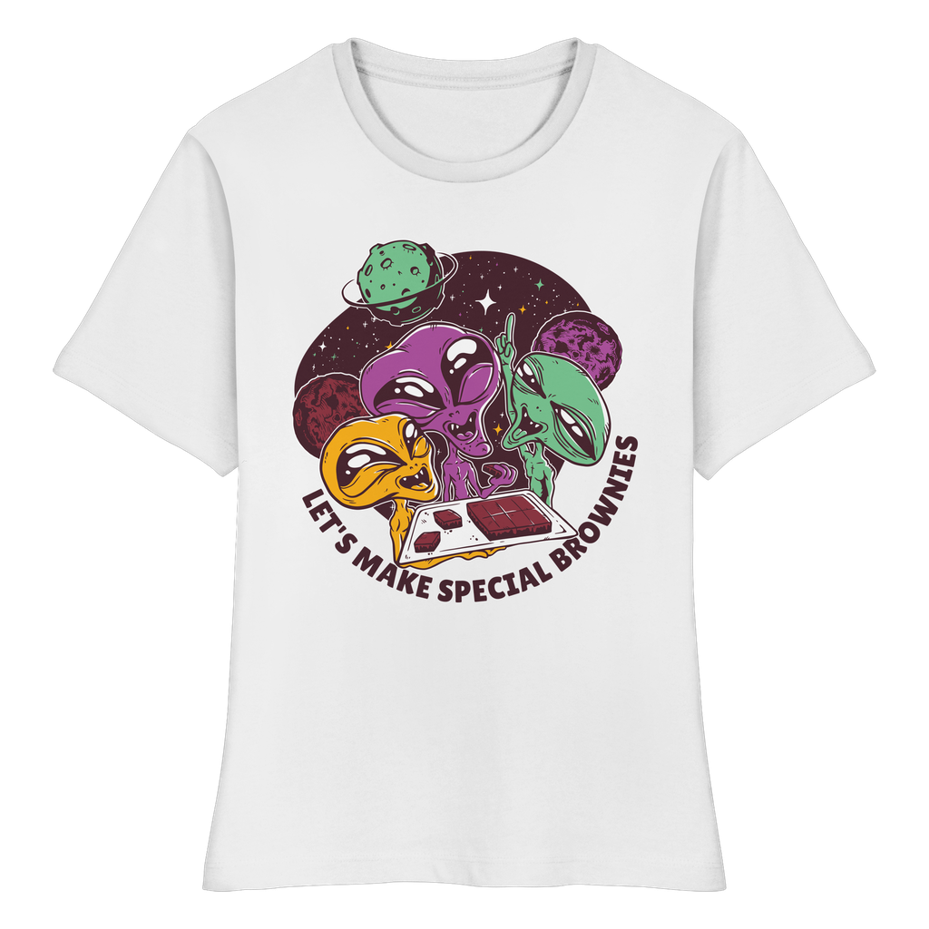 Let's Make Special Brownies - Fitted Ladies Organic Shirt (XS)