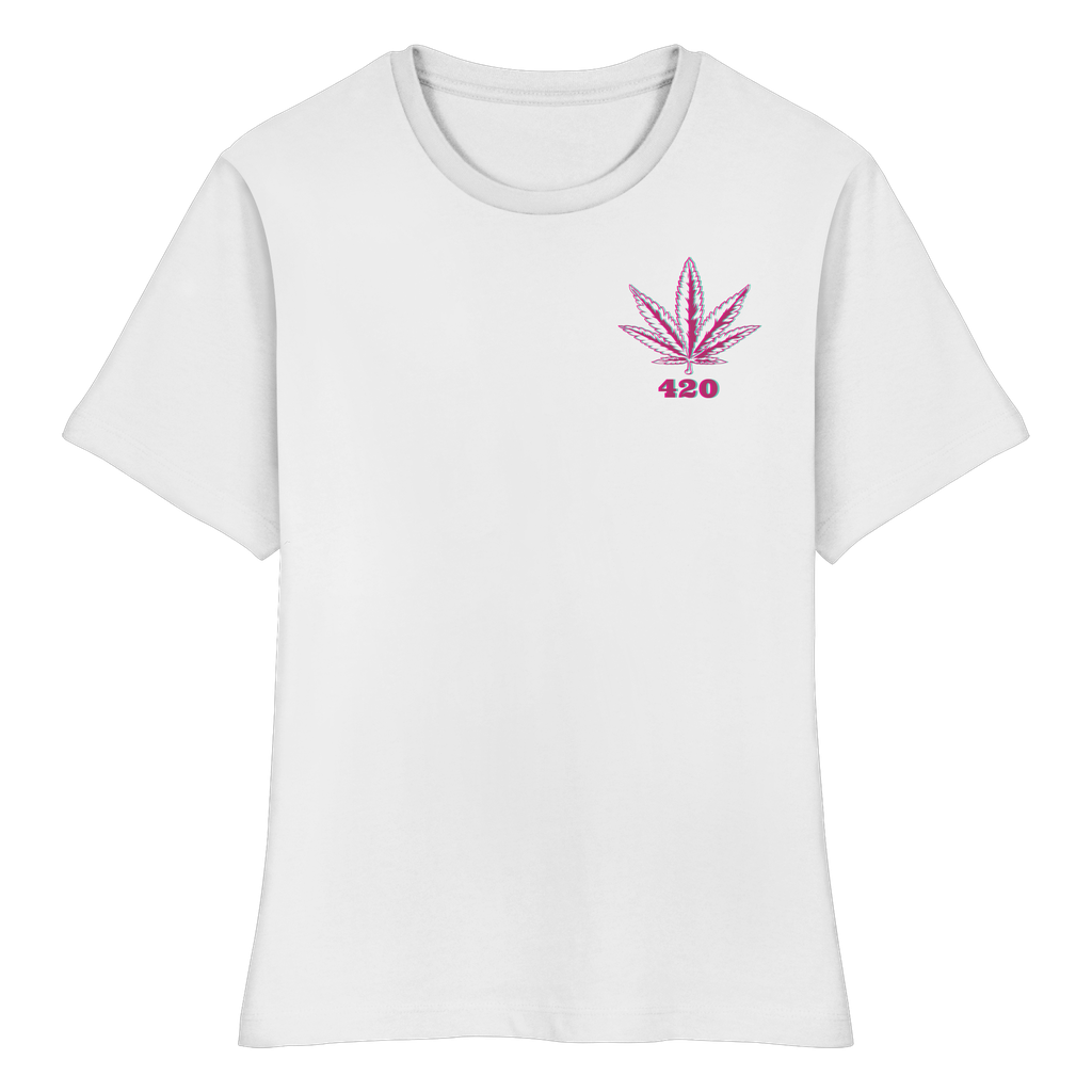 420 Hanfblatt Retro - T-Shirt