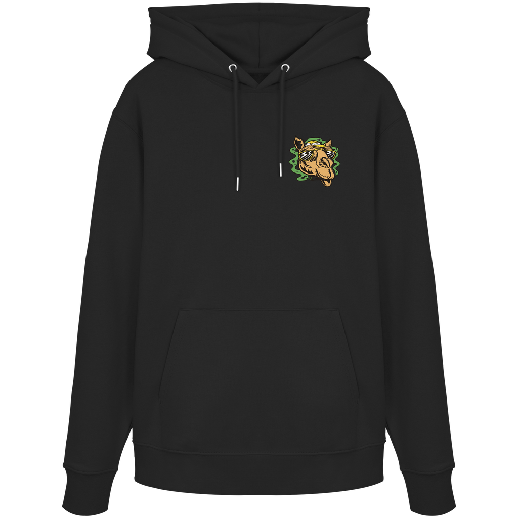 Kiffer-Kamel mit Sonnenbrille - Organic Hoodie (XS)