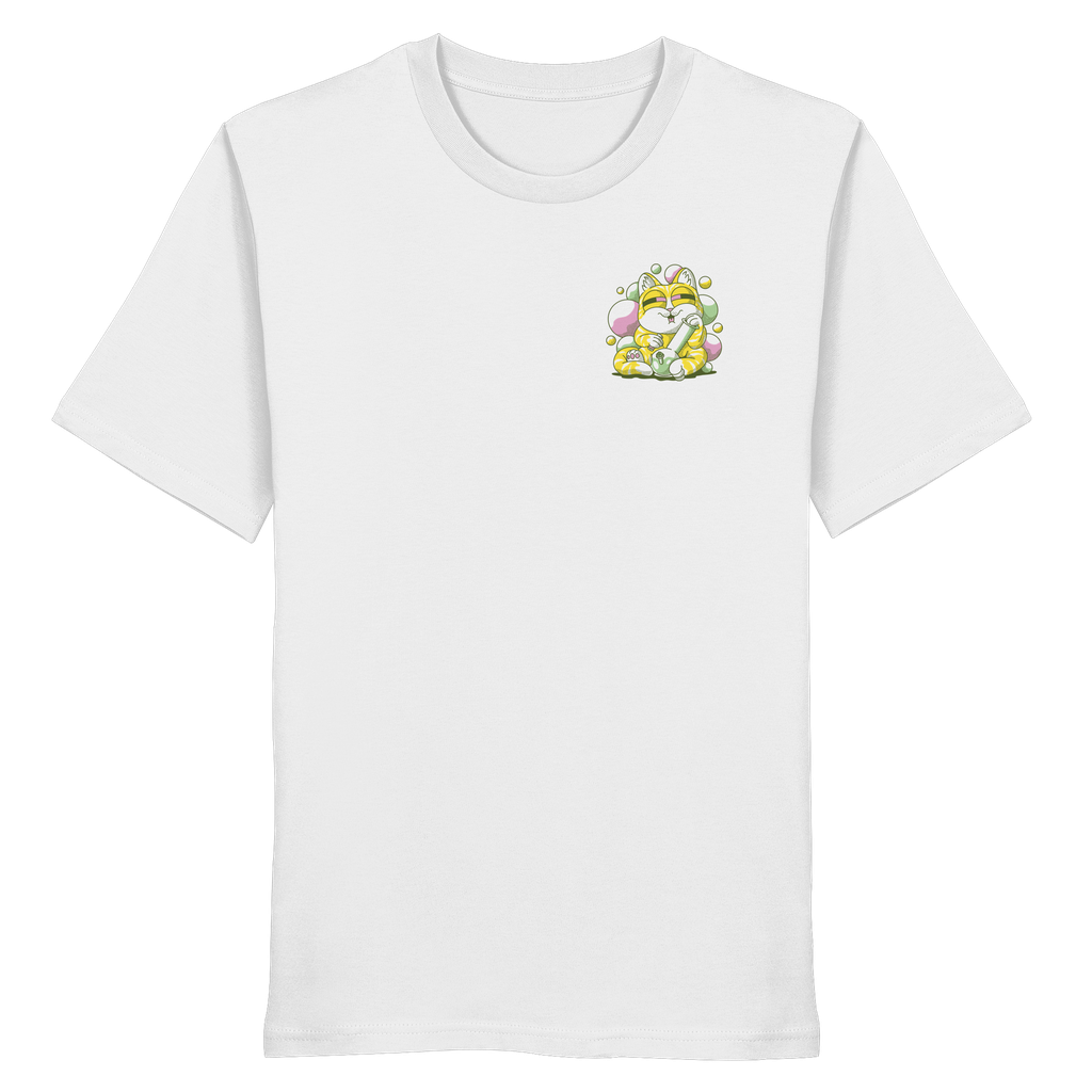 Bong-Katze mit Bubbles - Organic Shirt (XS)