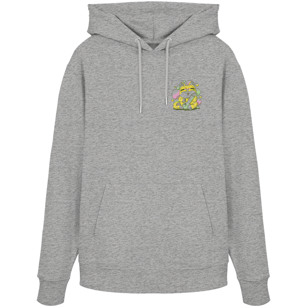 Bong-Katze mit Bubbles - Organic Hoodie (XS)